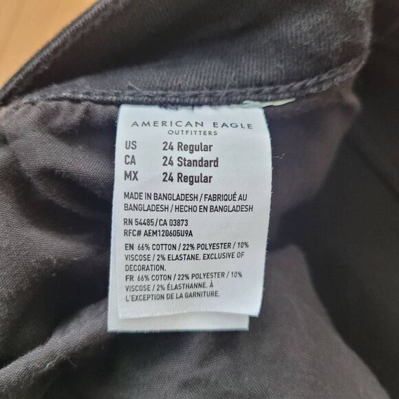 American‎ Eagle next level stretch black skinny jeans minimalist goth neutral - Picture 12 of 13